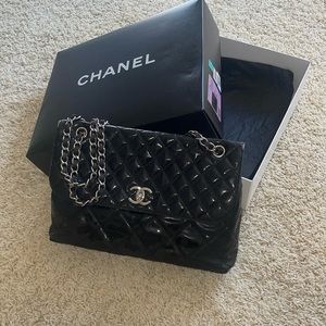 In Business Chanel classic patent leather